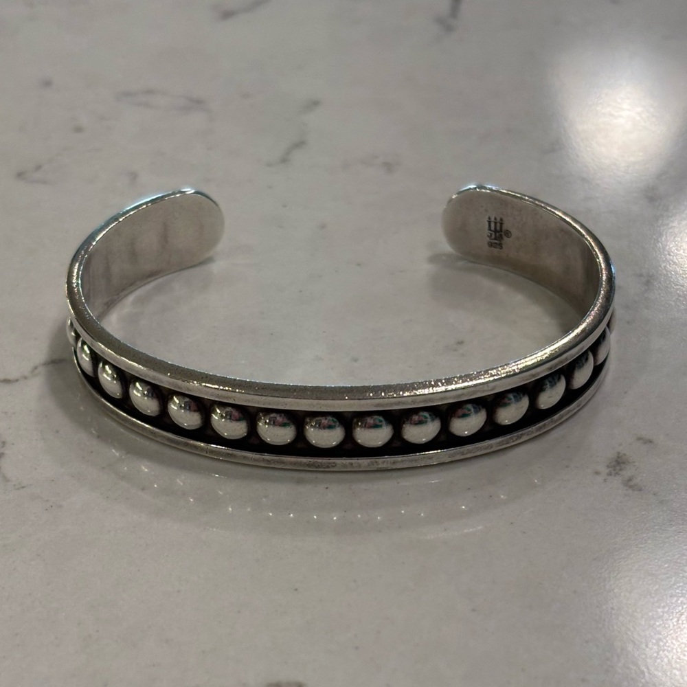 🩶James Avery Sterling Silver Beaded Cuff Bracelet🩶 - Picture 4 of 10